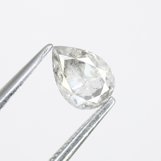 0.67 Ct Natural Pear Cut Salt & Pepper Real Loose Diamond For Wedding/Engagement Ring Ll Gift Wife Girlfriend Or Fiancé