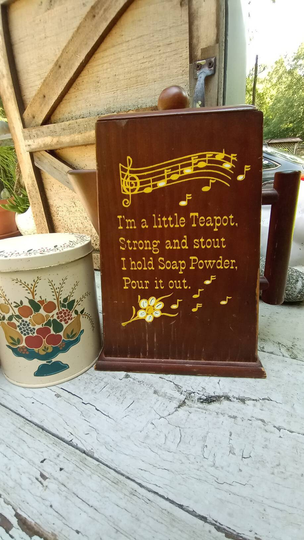 Vintage Teapot Soap Powder Box