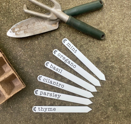 Garden Herb Markers | Set Of 6 Plant Seed Labels Greenhouse Patio Decor Gardener Gift