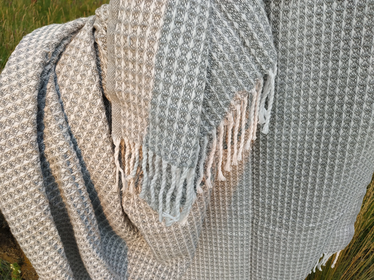Eco-Friendly Cotton Blanket -Organic, Personalized, Throw Blanket, Double-Sided, Soft Cozy Cotton Bag For Storing Blanket As A Gift
