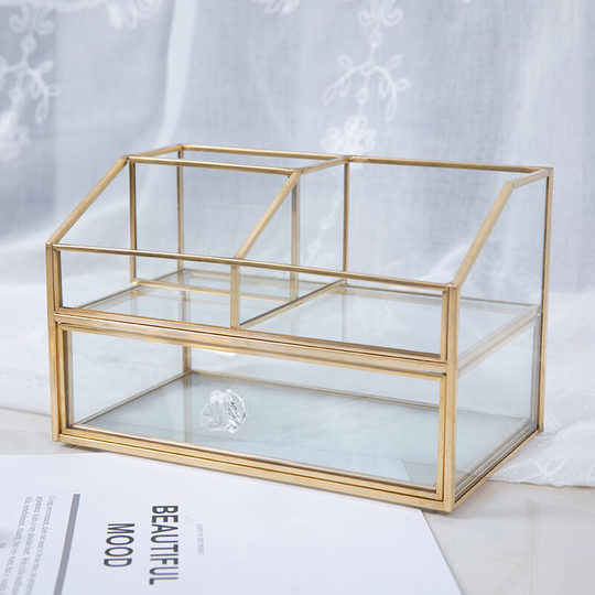 Cosmetic Storage Box Cosmetics By Sections Organizer Box With Cosmetic Drawers Drawer Storage Box Jewelry Box Cosmetic Box For Bedroom, Bathroom,