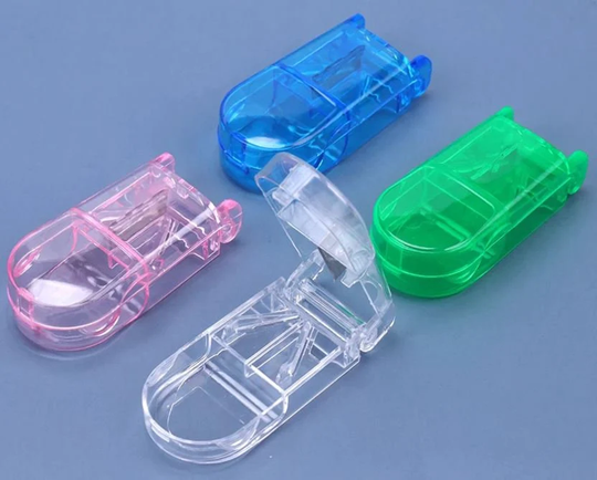 Pill Splitter Half Storage Compartment Box Medicine Tablet