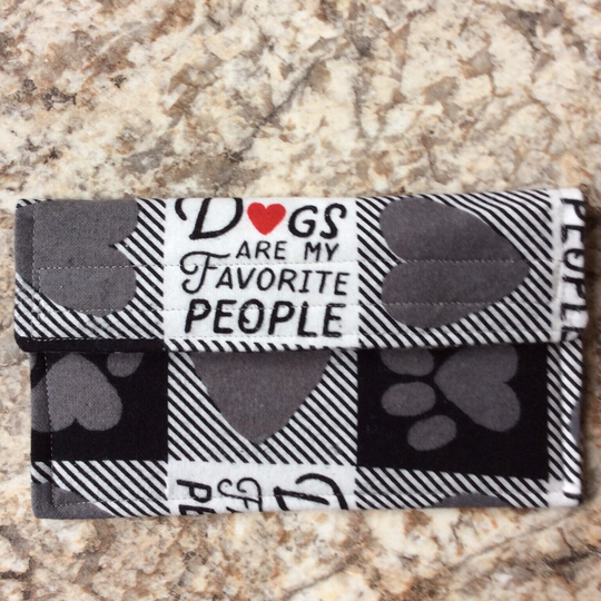 Dog Are My Favorite People Gift Card Holder/Organizer Receipt/ Appointment/ Coupon