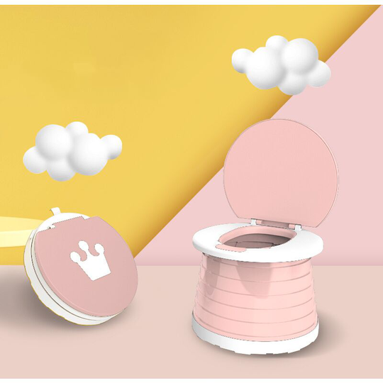 Children's Toilet , Potty Training, Baby Toilet Reducer, Child Toilet Seat Booster,--Lotus powder 1-4 years old (send 15 cleaning bags + storage bag)