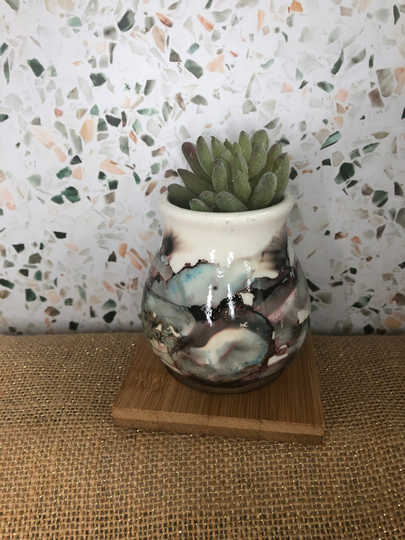 Alcohol Ink Succulent Planter