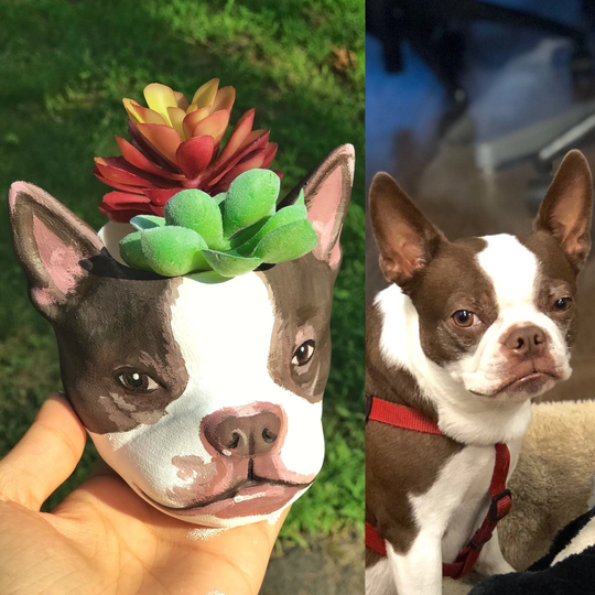 Custom Dog Planter, Personalized Gifts For Dad, Dog Plant Planter, Pet Gift, Lover Gift
