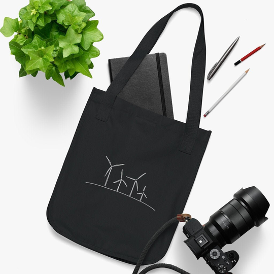 Wind Turbine Green Energy Organic Tote Bag