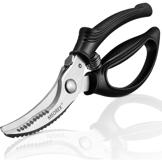 Poultry Shears Kitchen Scissors Heavy Duty with Safety Lock - Anti-Rust Stainless Steel Cooking Scissors with Anti-Slip Soft Grip Handle for Cutting