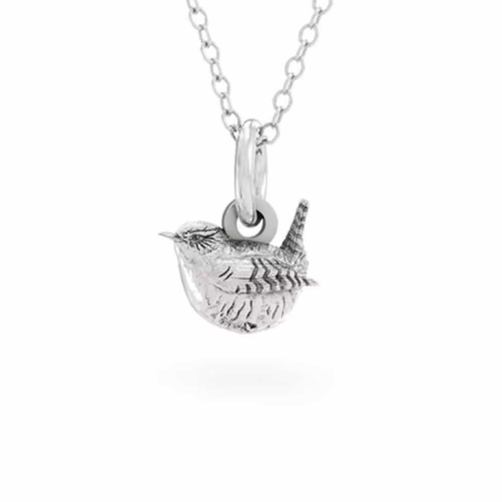 Seasons Wren Necklace Sterling Silver, Mothers Day Gift, Nature Lovers, Gifts For Her