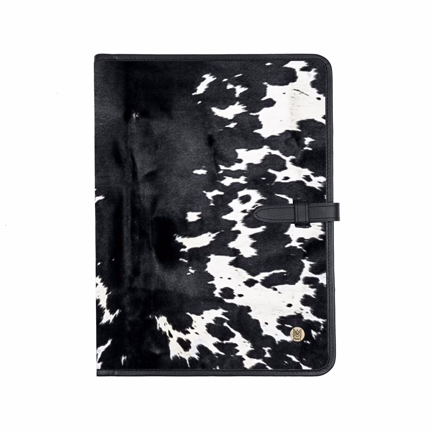 Cow Print Cowhide Leather Portfolio Padfolio Folder For A4 Document & Notepad Holder | Business Work Folio Organizer By Mahi
