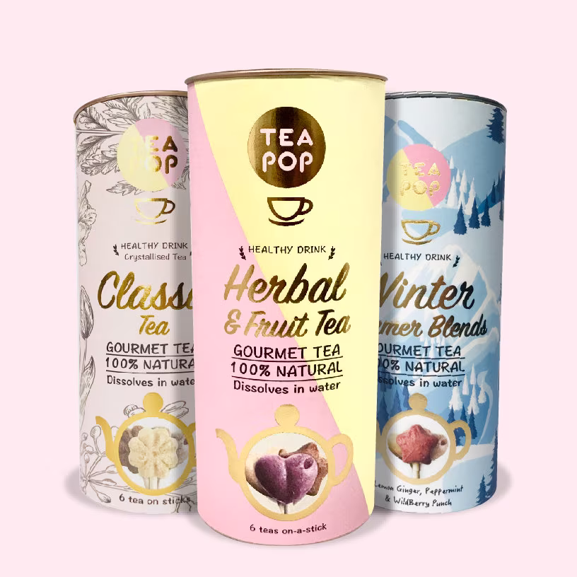 Tea-Pop Starter Set, 3x Tubes With 9 Assorted Blends