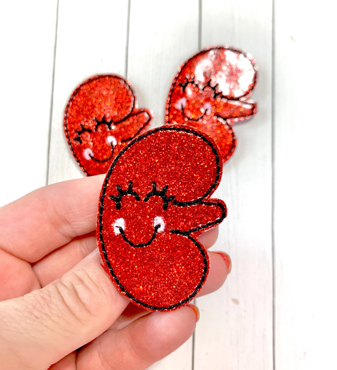 Kidney Feltie, Human Organ Feltie Embellishment, Nephrologist Nurse Rn Medical Urology