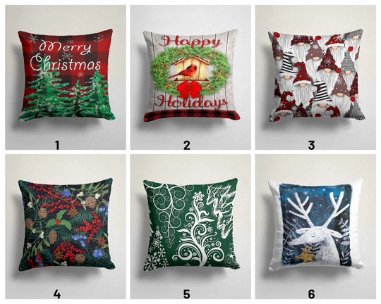 Merry Christmas Cushion Cover/xmas Home Decoration/Festive Throw Pillow/Christmas Cushion/Seasonal Decor/Winter Decoration/Living Room Decor
