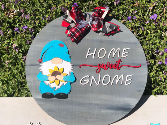 Interchangeable Seasonal Gnome Sign