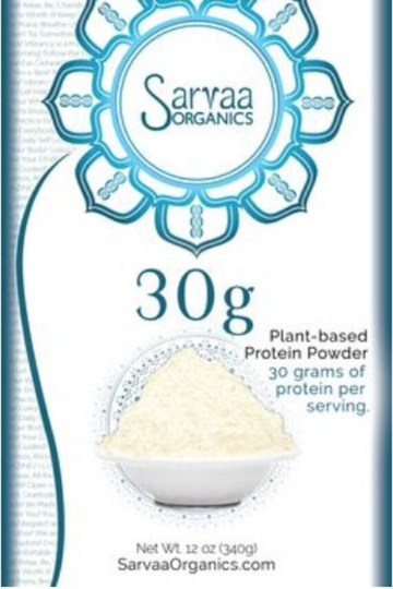 Sarvaa Superfood Sarvaa Organics 30G Plant-Based Protein New Organic, Vegan, Sprouted, Raw Meal Powder 12 Oz