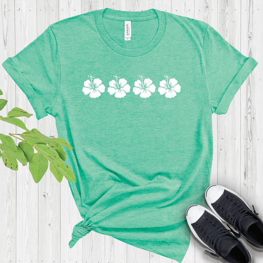 Hibiscus Flower Tshirt, Tee, Floral Shirt, Comfy Tee Unisex T-Shirt