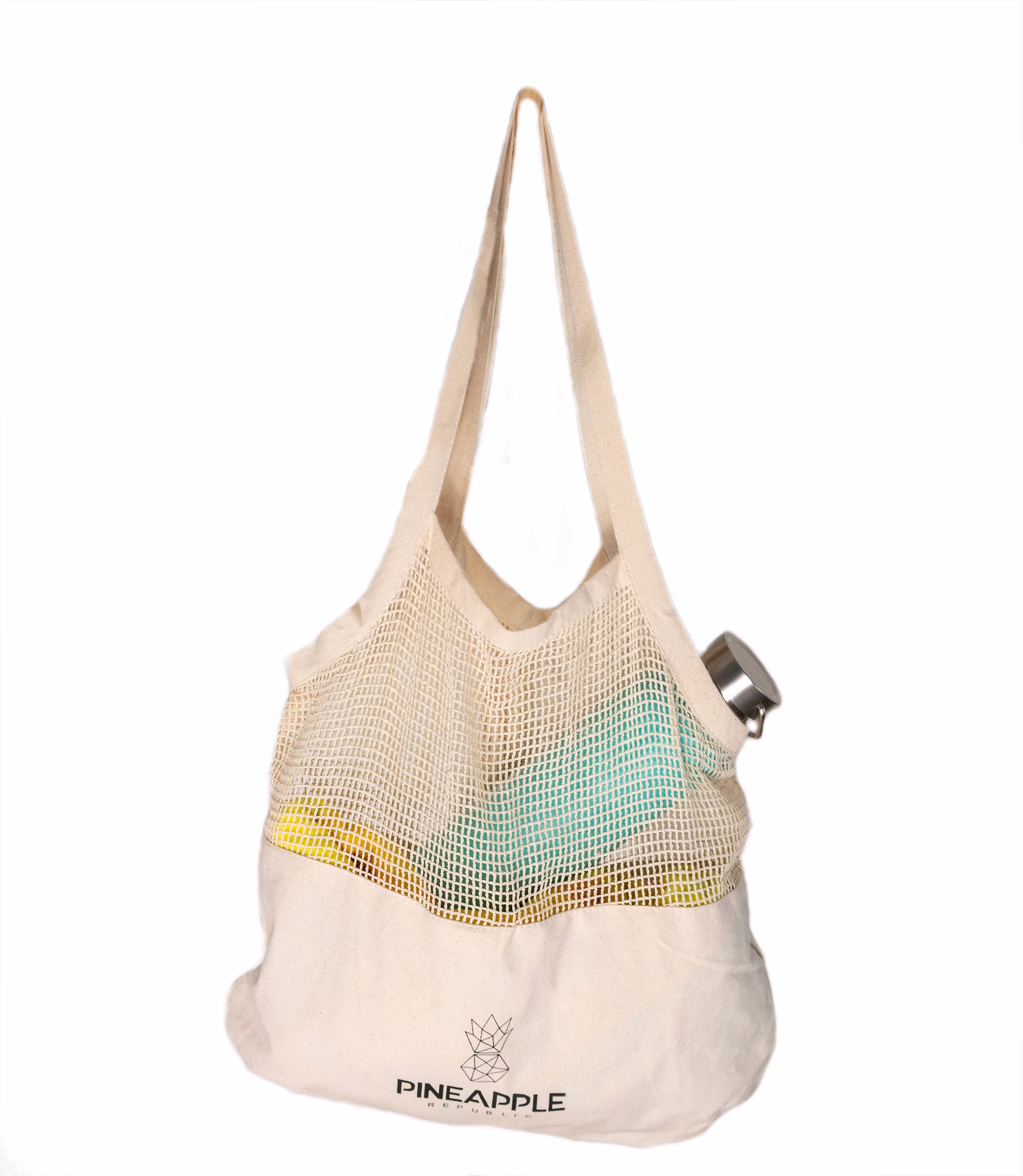 Organic Cotton Mixed Mesh Tote Bag