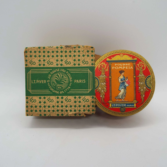 Antique Lt Piver Poudre Pompeia Powder Box in Original French