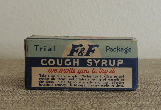 Vintage Advertising F&f Cough Remedies Box Sample Size 1.75" By 2.75" 1.25