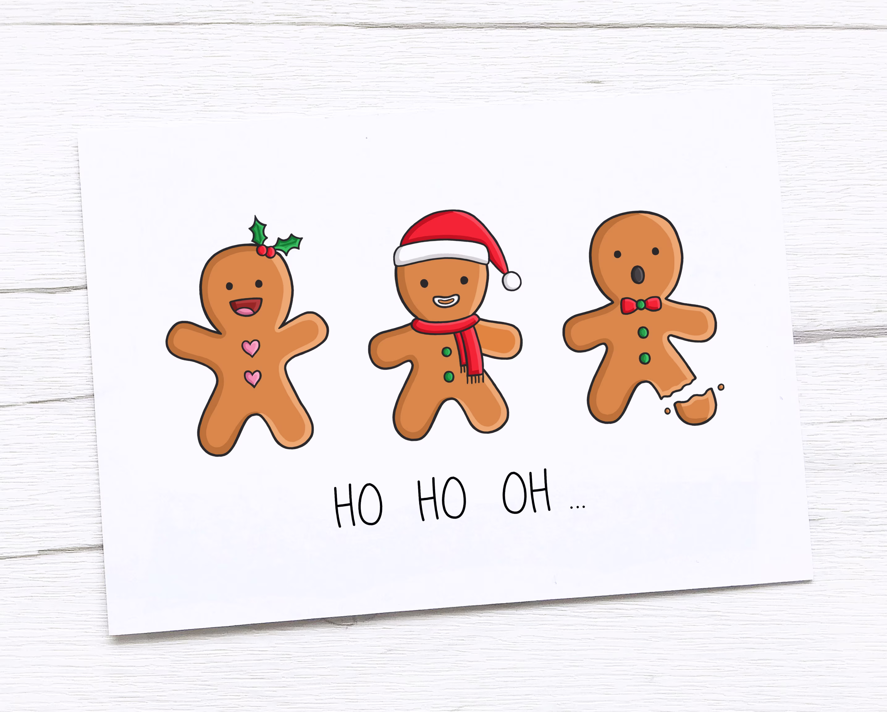 Happy Christmas Card | Merry Gingerbread Men