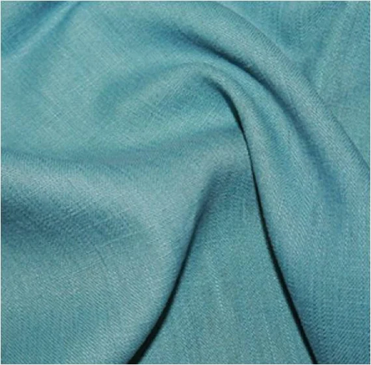 Teal Blue Washed 100% Linen Organic Material Fashion Fabric, Bedding Fabric Light Interior Material Last 28" X 53