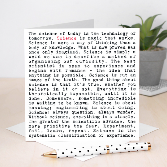 Science Teacher Card Gc843