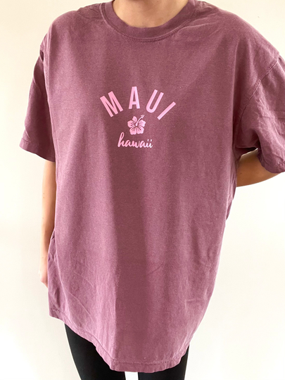 Maui Hawaii T-Shirt | Berry Comfort Colors Tee