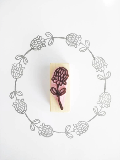 Thistle Flower Rubber Stamp, Wild Decor, Small Protea Print, Wedding Decor