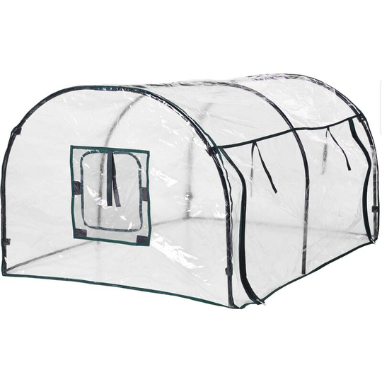 idooka Polytunnel Pop Up Greenhouse Coldframe PVC Cloche Garden Plant Covers Grow Tent - 2216470 - Green