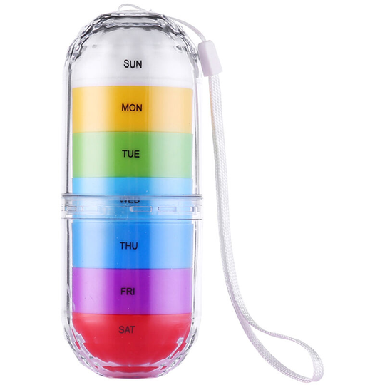 Superseller - Weekly Pill Organizer 7 Day Pill Box Cup Case Medicine Organizer Tablets Holder Dispenser Waterproof and Portable