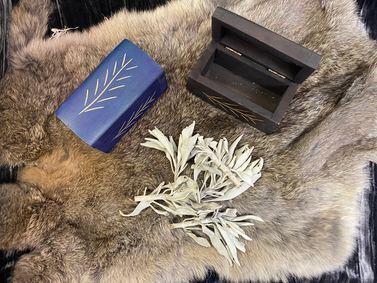 Box Of Herbs - Your Choice, Wooden, 2x4 Inch, Blue Or Black, Freshly Dried, Organic