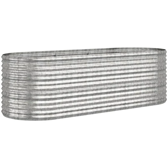 Vidaxl - Garden Planter Powder-coated Steel 224x80x68 cm Silver Silver