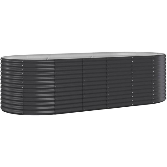 Vidaxl - Garden Planter Powder-coated Steel 249x100x68 cm Anthracite Anthracite