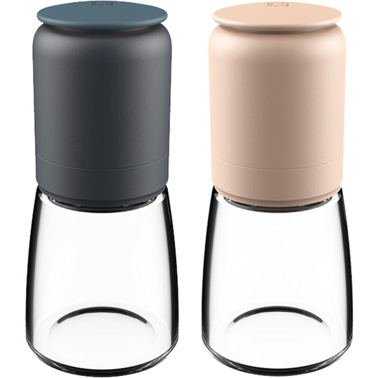 Fvbjd - Freshly ground black pepper grain grinder household manual grinding kitchen seasoning jar blue black + beige