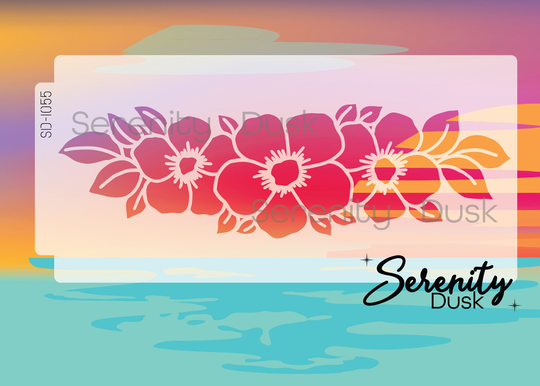 Hibiscus Flower Lei Stencil, Garden Reusable Wall Large Stencil Up To 48 Inches Sd1055
