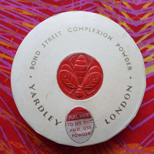 Vintage 1930's Yardley Face Powder Bee Complexion Wax Seal To Lid Unopened Rare Art Deco Box Cosmetics