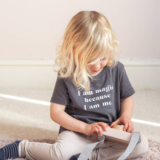 'I Am Magic Because I Am Me' Organic Childs T Shirt
