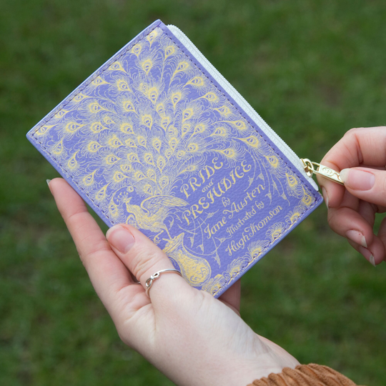 Pride & Prejudice Bag, Jane Austen Gift, Literary Wallet, Zipper Pouch, Holiday Book Card Holder, Lover Coin Purse