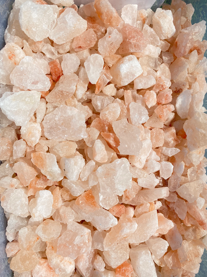 Bag Of Pink Himalayan Salt Rock | 1 lb Bag - With Organza Crystal Healing Crystals