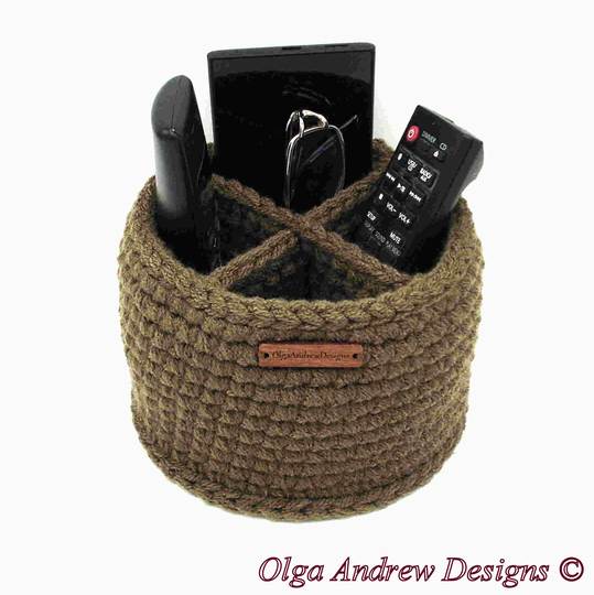 Extra Large Round Cross Divided Eyeglass Remote Phone Holder Stand, Bedside Organizer, Olgaandrewdesigns