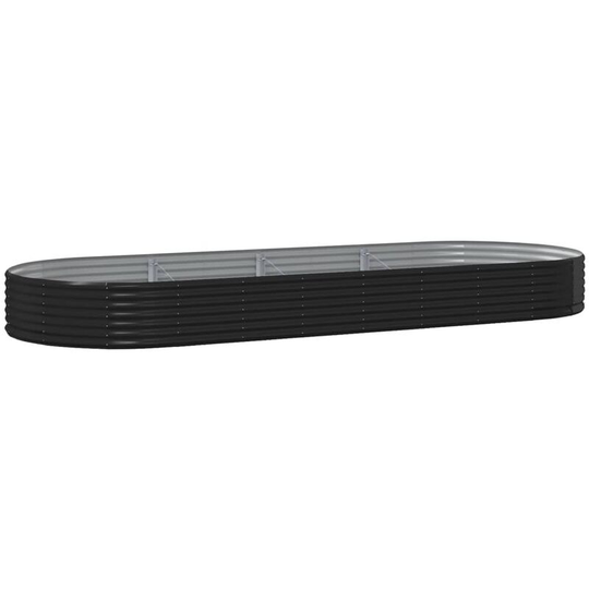 Vidaxl - Garden Planter Powder-coated Steel 373x140x36 cm Anthracite Anthracite