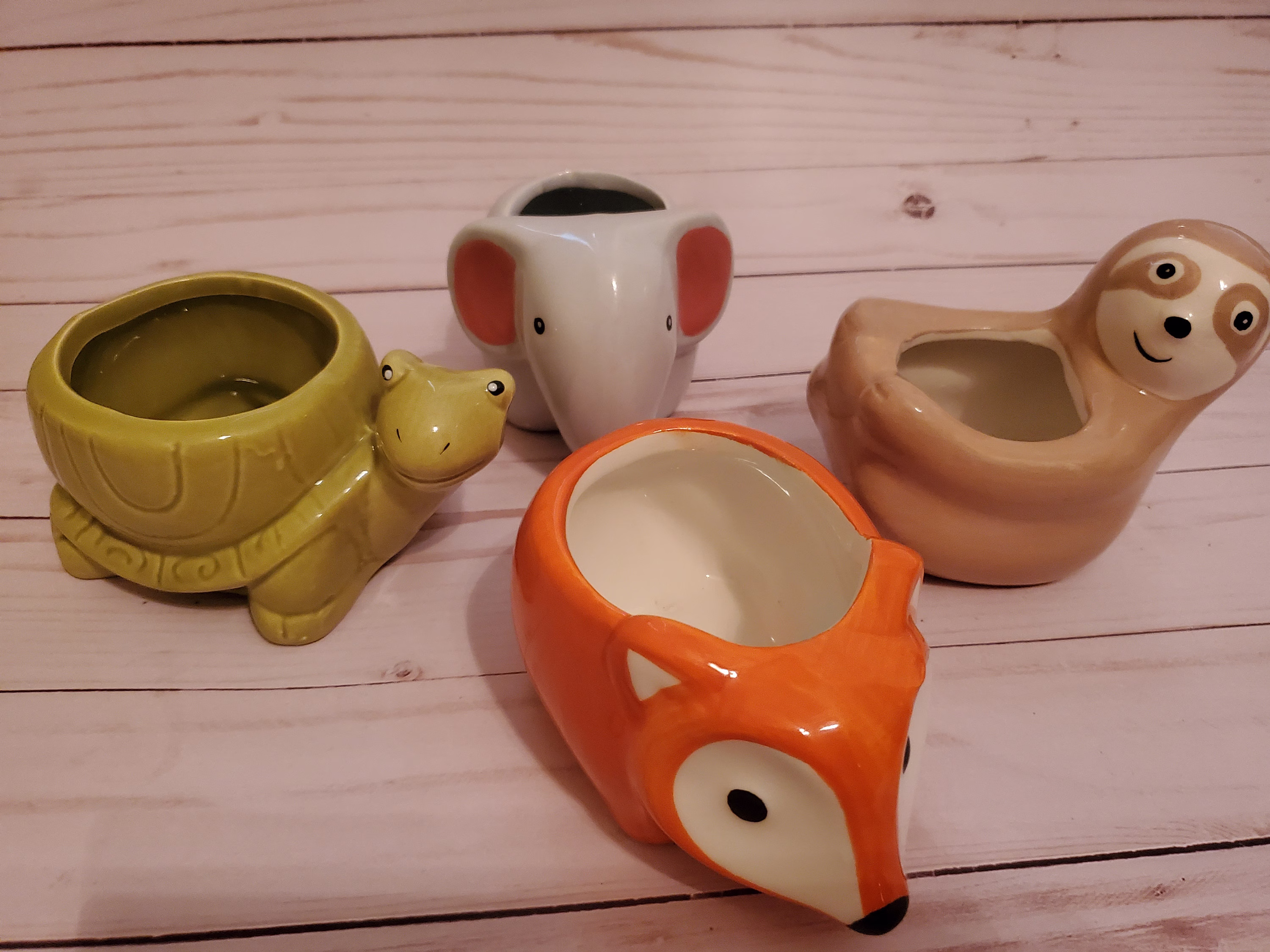 Mini Ceramic Animal Planters