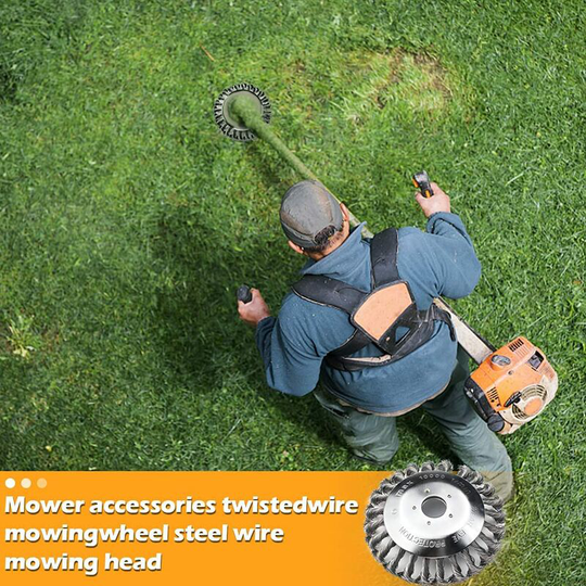 8 Inch Weed Brush Cutter Wild Herb Brush Cutter Wire Brush Cutter Accessories Weed Brush for Brush Cutter for Weed Removal (25.4 mm Bore)