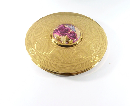 Tin Wedding Anniversary Vintage Lucite & Foil Powder Compact 1950S Trusted Seller