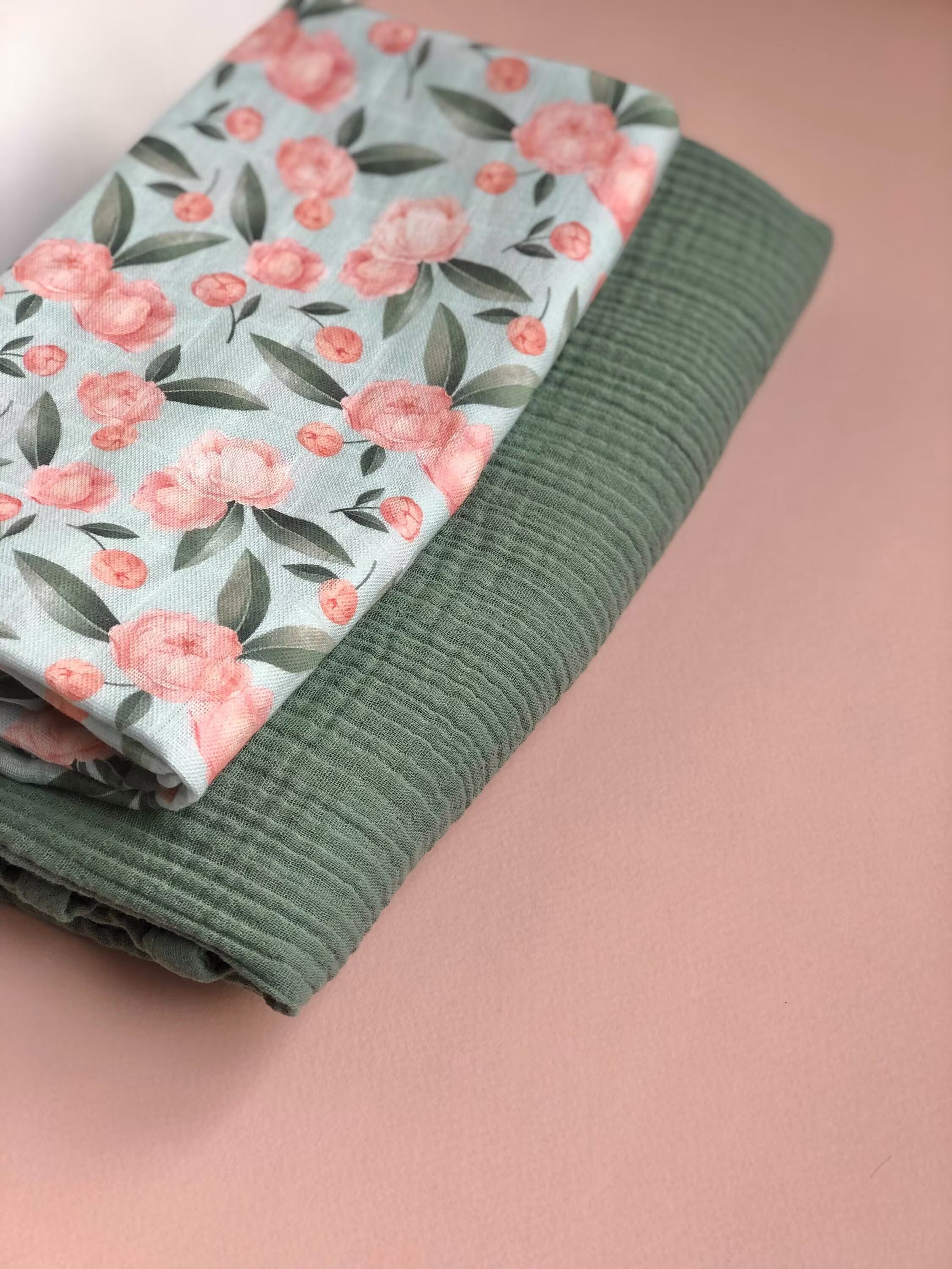 Peony Organic Muslin Blanket | Ultra Soft Newborn Baby Gift Extra Swaddle