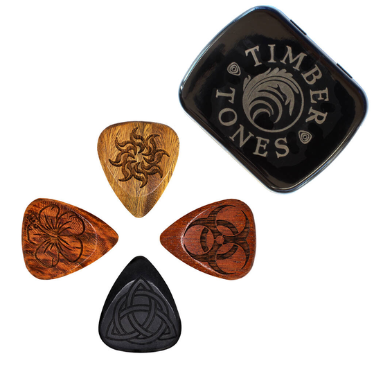 Exotic Timber Picks With Four Different Symbols