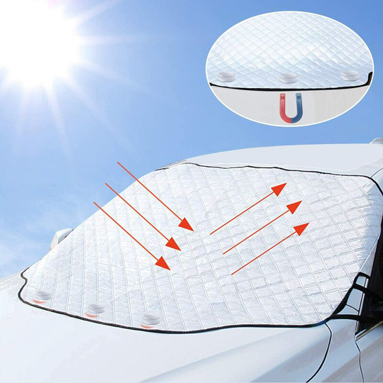 Magnetic Windshield Cover - All Seasons Protection for Most Vehicles 190 * 126cm Foldable Soekavia