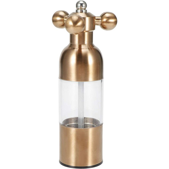 Devenirriche - Stainless Steel Pepper Salt Grinder Spice Grinder Water Tap Black Pepper Grinder Manual Salt Grinder Seasoning Bottle Seasoning