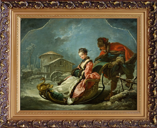 Francois Boucher The Four Seasons Winter 1755, Hight Quality Hand Painted Oil Painting Reproduction, Made To Order Classic