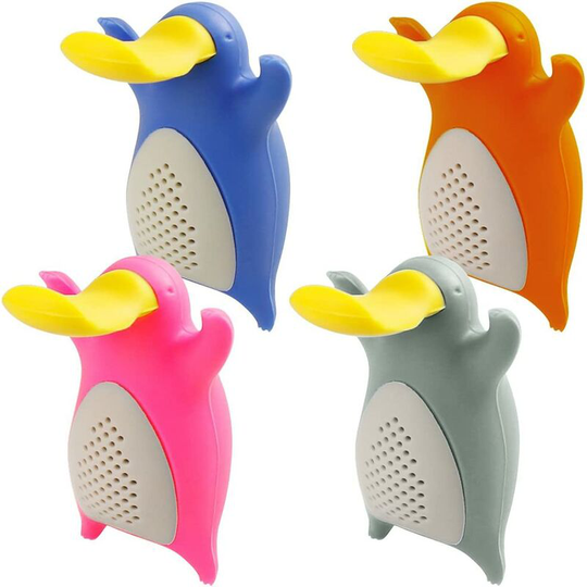 Tea Infusers for Tea Leaves, Set of 4 Platypus Silicone Filter Infusers
